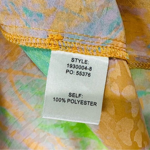 Current Air Multicolor Ruffle Sleeve Blouse - Picture 5 of 7